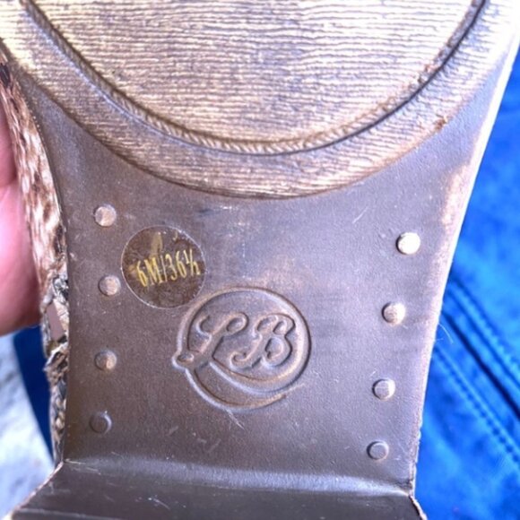 Lucky Brand Basel Leather Snakeskin Flat Bootie - 6 - Picture 5 of 7